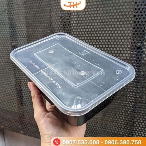 Hộp nhựa chữ nhật đế đen với nắp đậy chắc chắn Hộp nhựa chữ nhật đế đen với nắp đậy chắc chắn