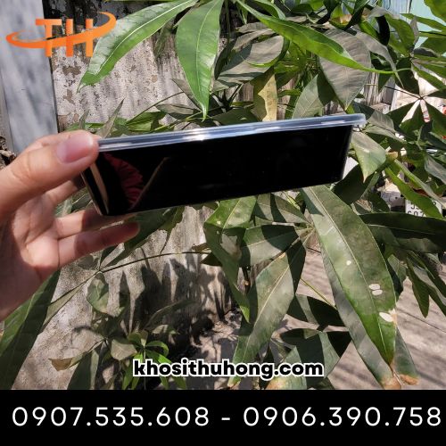 Hộp nhựa chữ nhật đen 500ml