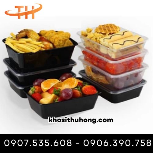 hộp nhựa chữ nhật 750ml