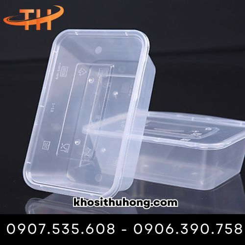 Hộp nhựa chữ nhật đựng trong lò vi sóng