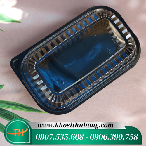Hộp nhựa đế đen nắp trong