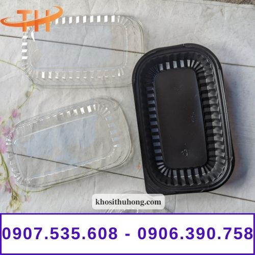 Hộp nhựa đế đen nắp trong Hộp nhựa đế đen nắp trong