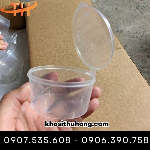 Hộp nhựa đựng nước chấm nắp liền