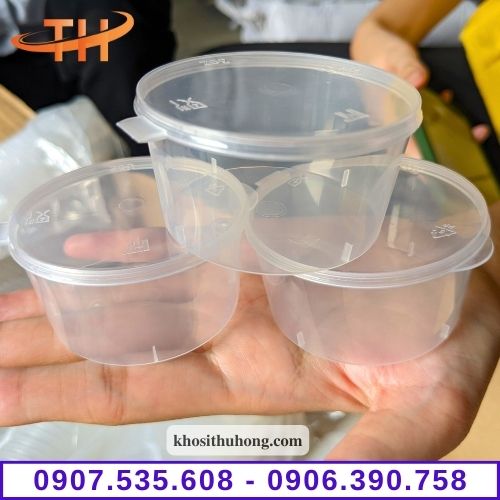 Hộp nhựa nhỏ đựng nước chấm có nắp