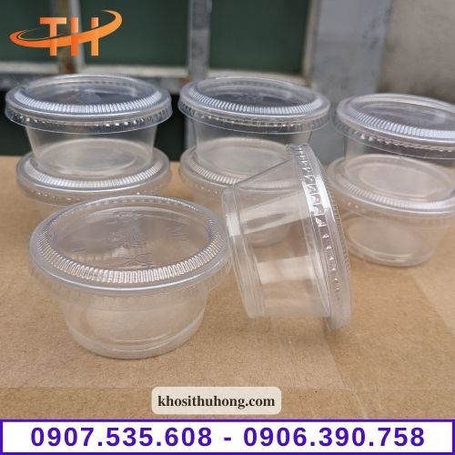 Hộp nhựa nhỏ đựng nước chấm có nắp