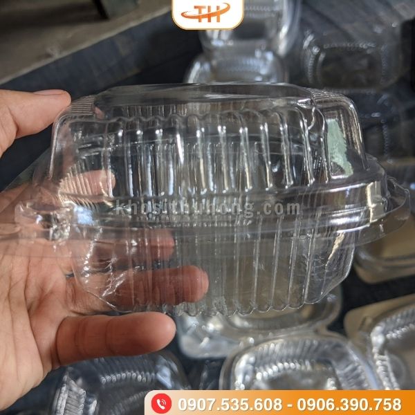 Hộp nhựa tai gấu nút bấm đóng gập dễ dàng Hộp nhựa tai gấu nút bấm đóng gập dễ dàng
