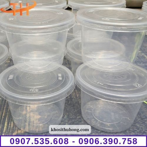Hộp nhựa tròn có nắp