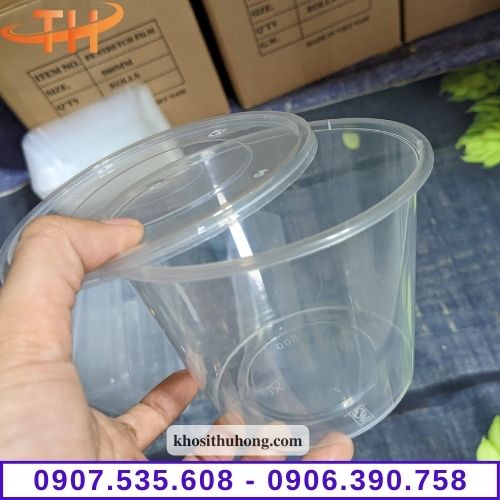 Hộp nhựa tròn 750ml