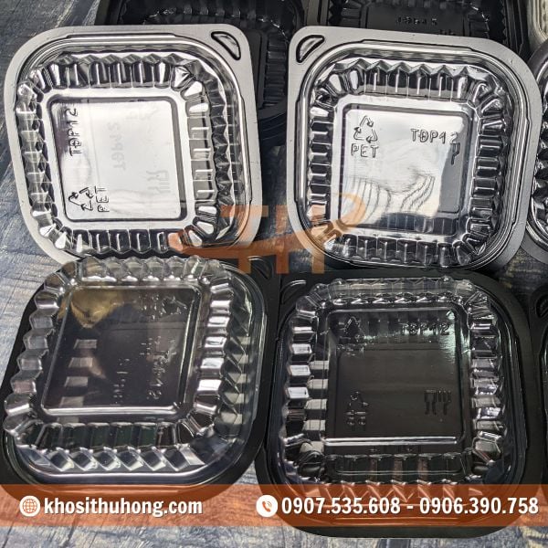 Hộp nhựa vuông 1 ngăn Hộp nhựa vuông 1 ngăn