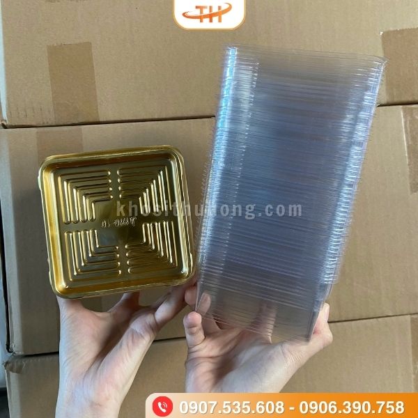 Hộp nhựa vuông đế vàng JLH10 dễ dàng xếp chồng Hộp nhựa vuông đế vàng JLH10 dễ dàng xếp chồng
