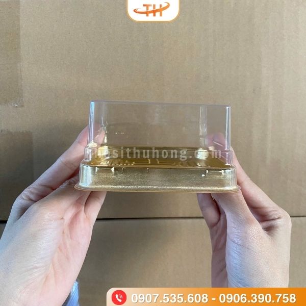 Hộp nhựa vuông đế vàng JLH10 sử dụng 1 lần hoặc tái chế Hộp nhựa vuông đế vàng JLH10 sử dụng 1 lần hoặc tái chế