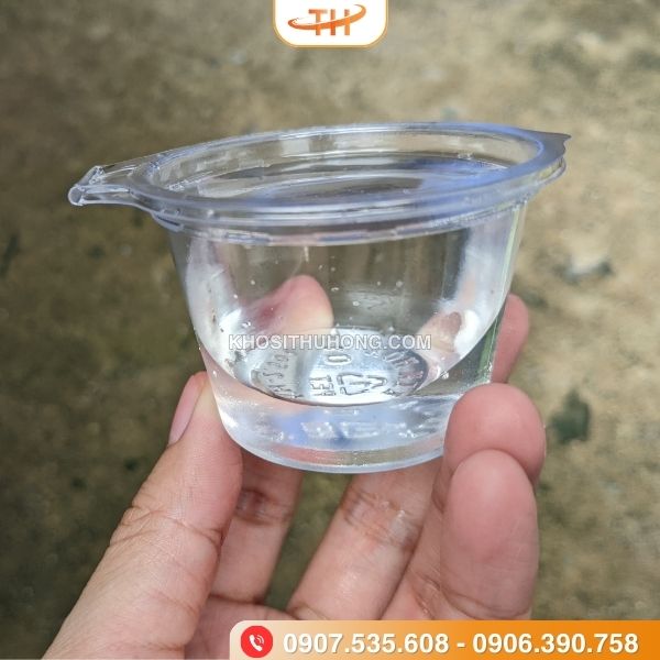Hộp panna cotta nắp liền làm từ nhựa vệ sinh an toàn thực phẩm Hộp panna cotta nắp liền làm từ nhựa vệ sinh an toàn thực phẩm