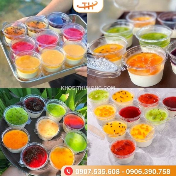 Hộp panna cotta nắp liền nhỏ nhắn, xinh xắn Hộp panna cotta nắp liền nhỏ nhắn, xinh xắn