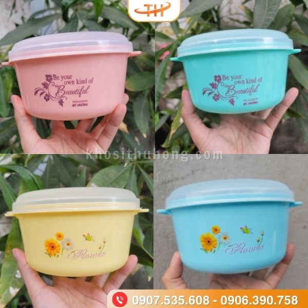 Hộp thực phẩm tròn màu đục Hộp thực phẩm tròn màu đục