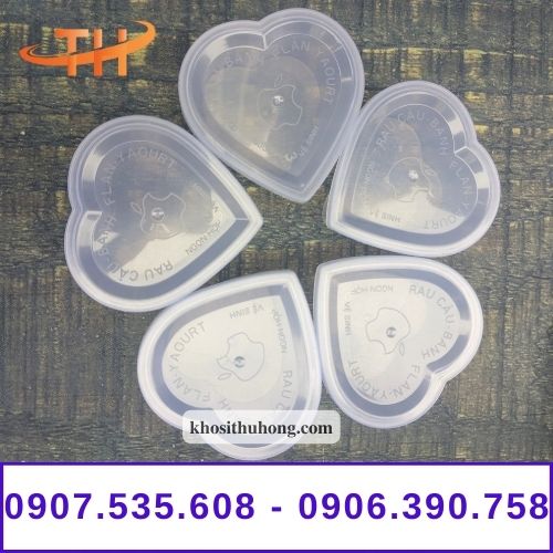 khuôn bánh flan hình trái tim