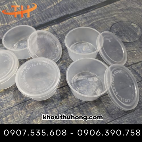 Hũ bánh flan hình tròn