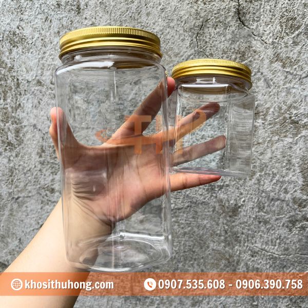 Hũ được làm từ nhựa trong suốt dễ dàng quan sát bên trong Hũ được làm từ nhựa trong suốt dễ dàng quan sát bên trong