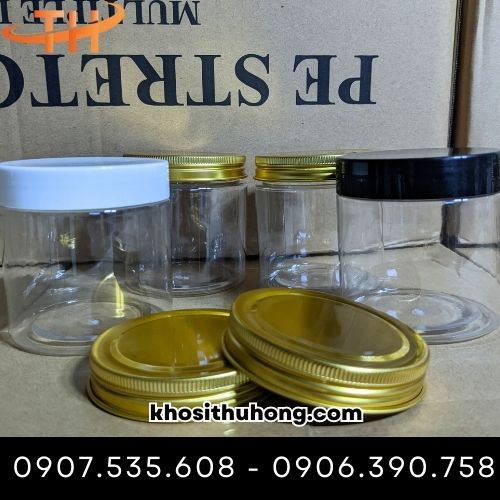 Hũ nhựa nắp nhôm giá sỉ