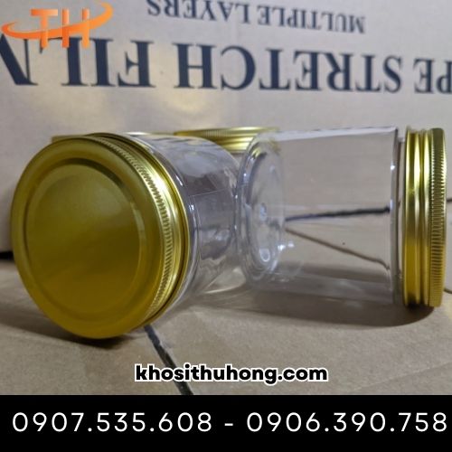 hũ nhựa pet nắp nhôm vàng