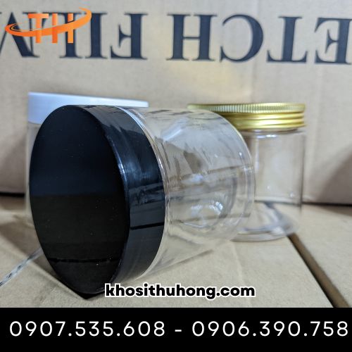 Hũ nhựa pet nắp đen 250ml