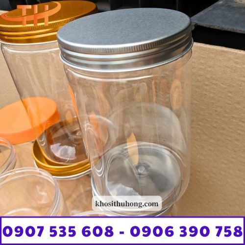 Hũ nhựa nắp nhôm giá sỉ