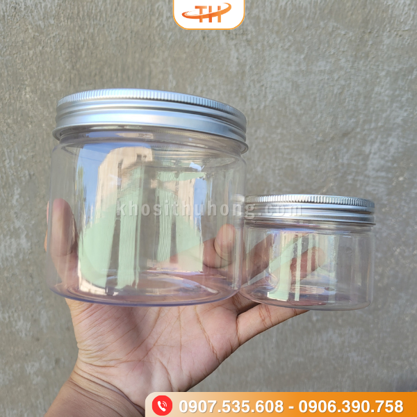 Hũ nhựa PET nắp nhôm làm từ chất nhựa an toàn sức khoẻ Hũ nhựa PET nắp nhôm làm từ chất nhựa an toàn sức khoẻ