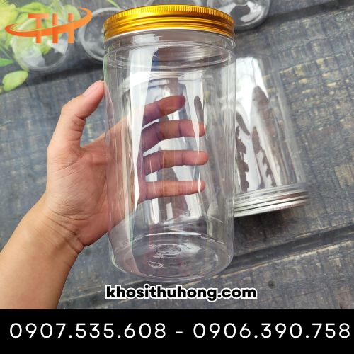 Hũ pet nắp nhôm vàng