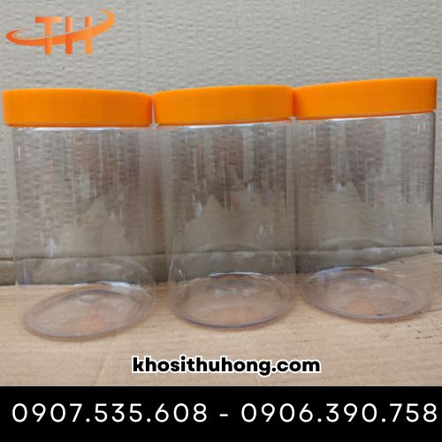 Hũ nhựa pet nắp nhựa cam 700ml