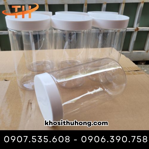 Hũ pet nắp trắng sữa