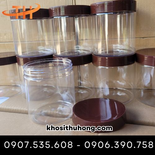 Hũ nhựa pet nắp nhựa nâu