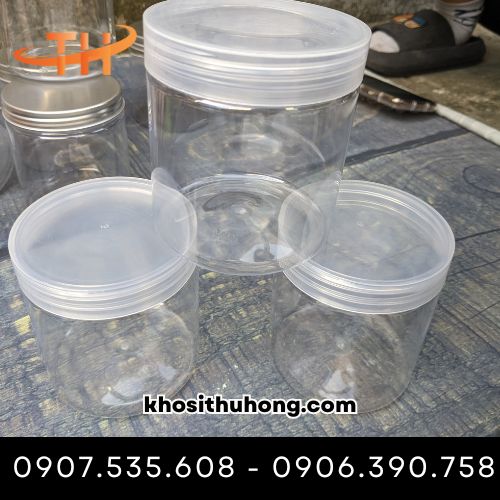 Hũ pet nắp nhựa trong