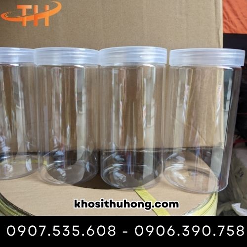 hũ nhựa pet nắp trắng trong suốt