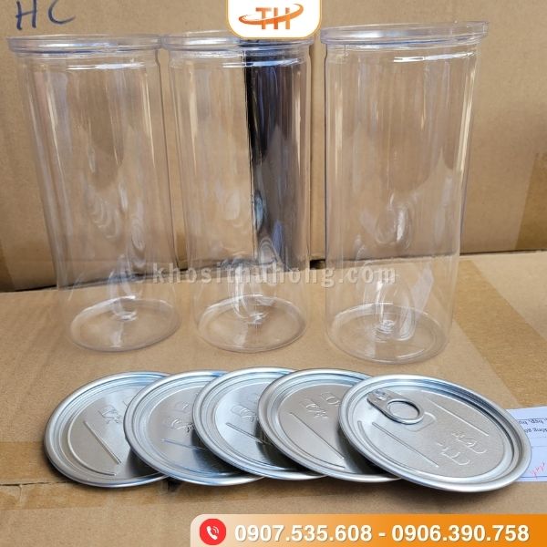 Hũ nhựa PET nắp xé làm từ nhựa an toàn thực phẩm Hũ nhựa PET nắp xé làm từ nhựa an toàn thực phẩm