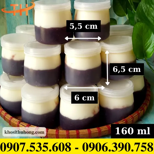 Kích thước hũ sữa chua nhựa 160ml Kích thước hũ sữa chua nhựa 160ml