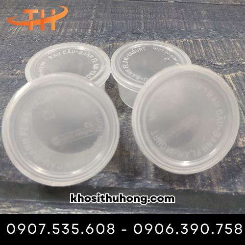 Hũ bánh flan hình tròn