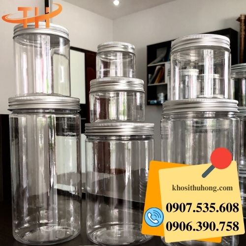 Hũ nhựa pet nắp nhôm