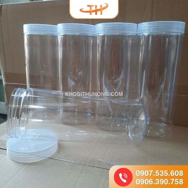Hũ PET nắp nhựa với dung tích lớn Hũ PET nắp nhựa với dung tích lớn