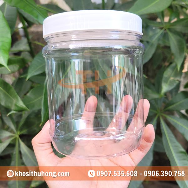 Hũ PET tròn nắp trắng Hũ PET tròn nắp trắng
