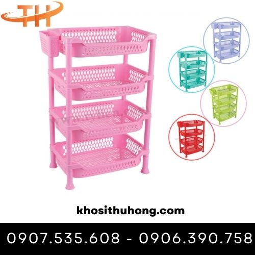 Kệ nhựa đựng chén có nhiều màu sắc