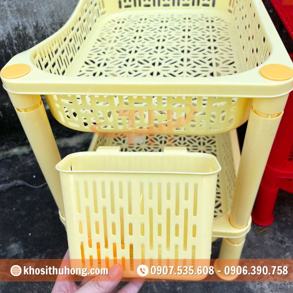 Kệ nhựa kèm theo ống đựng đũa tiện lợi Kệ nhựa kèm theo ống đựng đũa tiện lợi