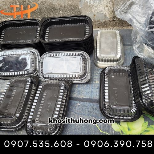 Hộp nhựa đế đen nắp trong