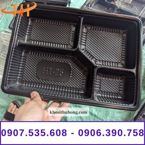 Hộp nhựa đế đen HT203