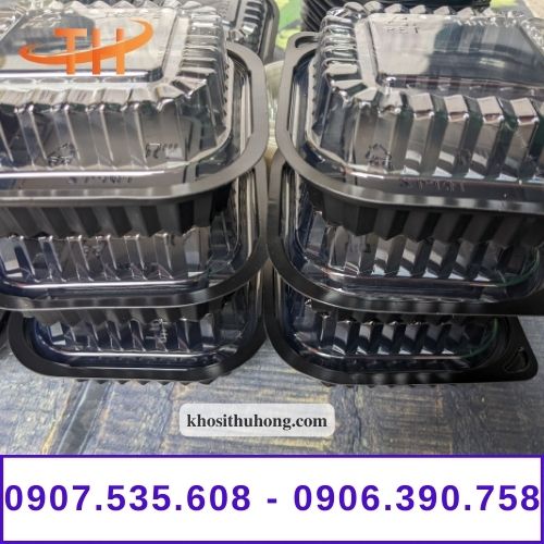 Hộp nhựa đen dùng 1 lần