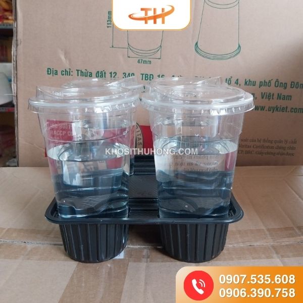 Khay nhựa đựng ly 4 ngăn tiện lợi, tránh rơi đổ Khay nhựa đựng ly 4 ngăn tiện lợi, tránh rơi đổ