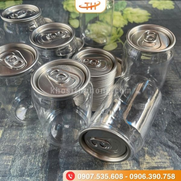 Lon nhựa PET viền vành HM 250ml với chất liệu an toàn vệ sinh Lon nhựa PET viền vành HM 250ml với chất liệu an toàn vệ sinh