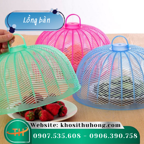 Lồng bàn đậy hoa quả sơn,dâu ngon