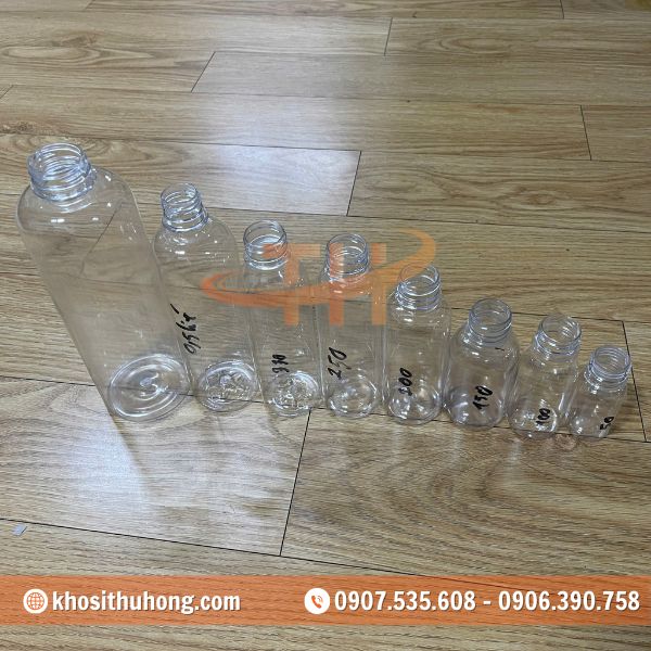 Mẫu chai nhựa PET tròn Mẫu chai nhựa PET tròn