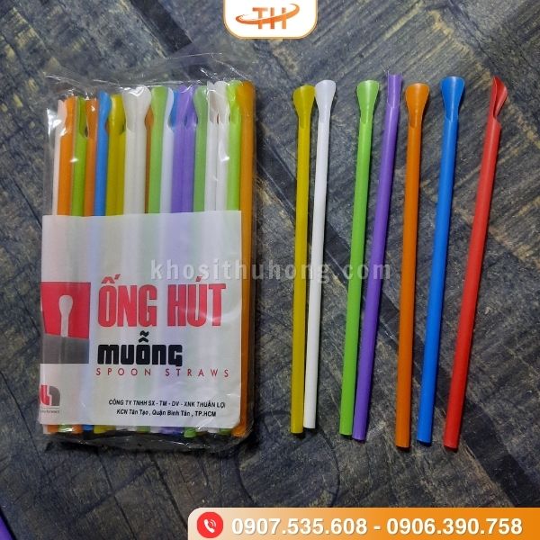 Ống hút muỗng 2 trong 1 đa dạng Ống hút muỗng 2 trong 1 đa dạng