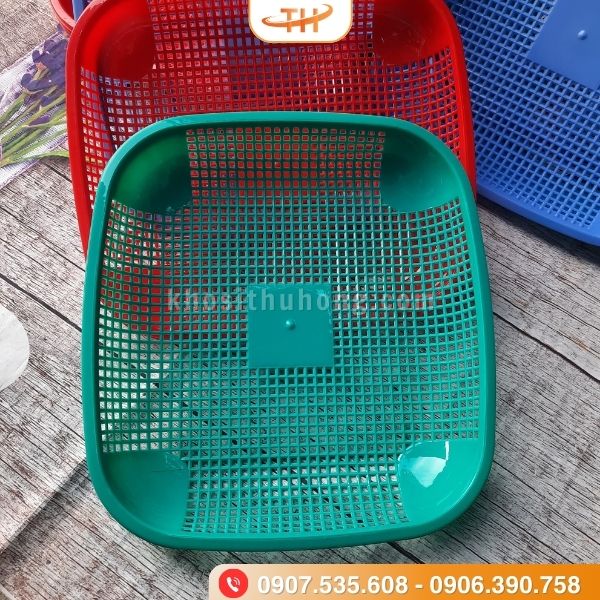 Rổ nhựa vuông mẫu mã đẹp mắt Rổ nhựa vuông mẫu mã đẹp mắt