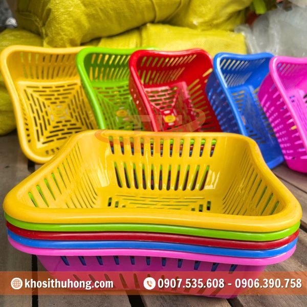 Rổ nhựa vuông với nhiều ứng dụng linh hoạt Rổ nhựa vuông với nhiều ứng dụng linh hoạt